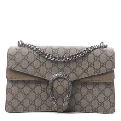 Gucci GG Supreme Monogram Small Dionysus Shoulder Bag Taupe 1 of 10