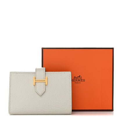 Hermes Chevre Mysore Bearn Card Holder Wallet Mushroom 11 of 11