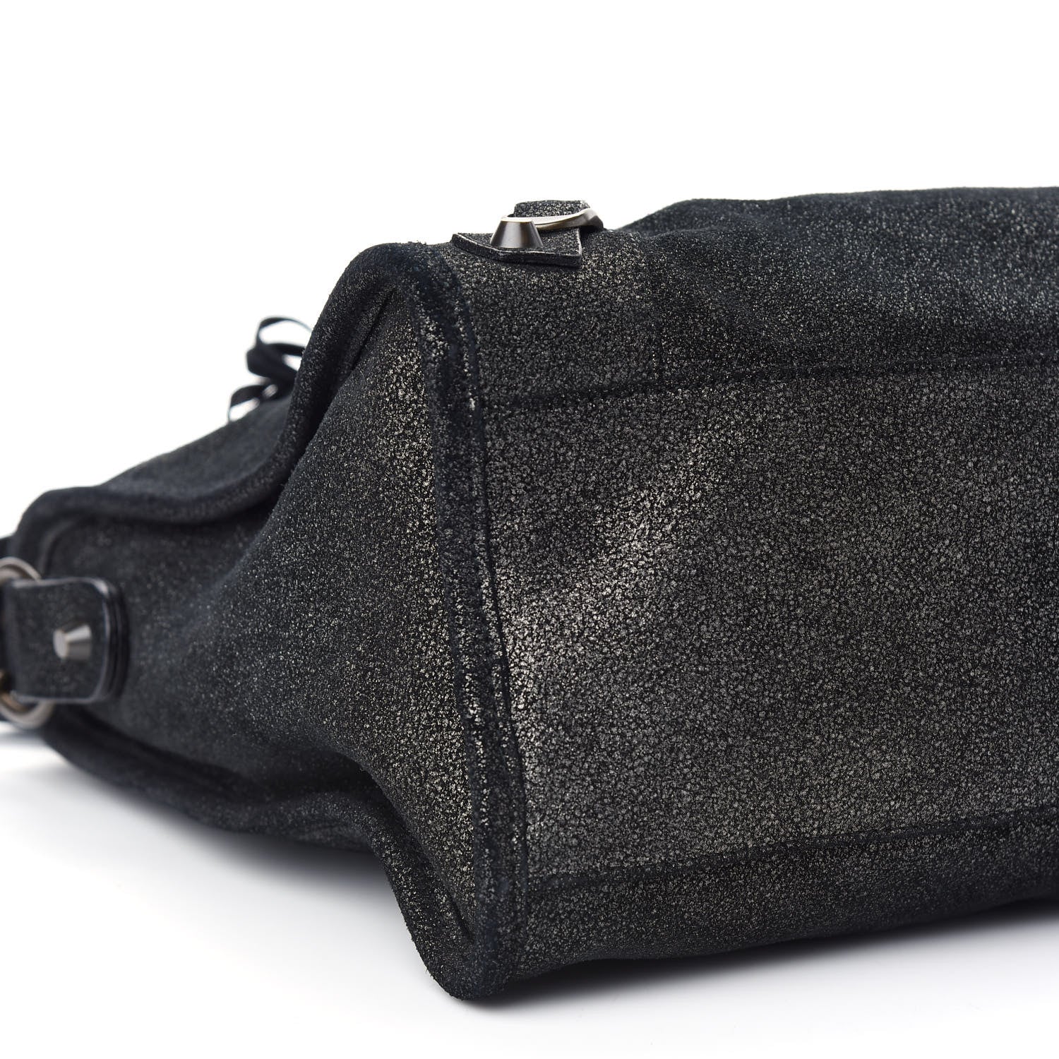 Balenciaga Metallic Craquele Classic Hardware City Black 5 of 9