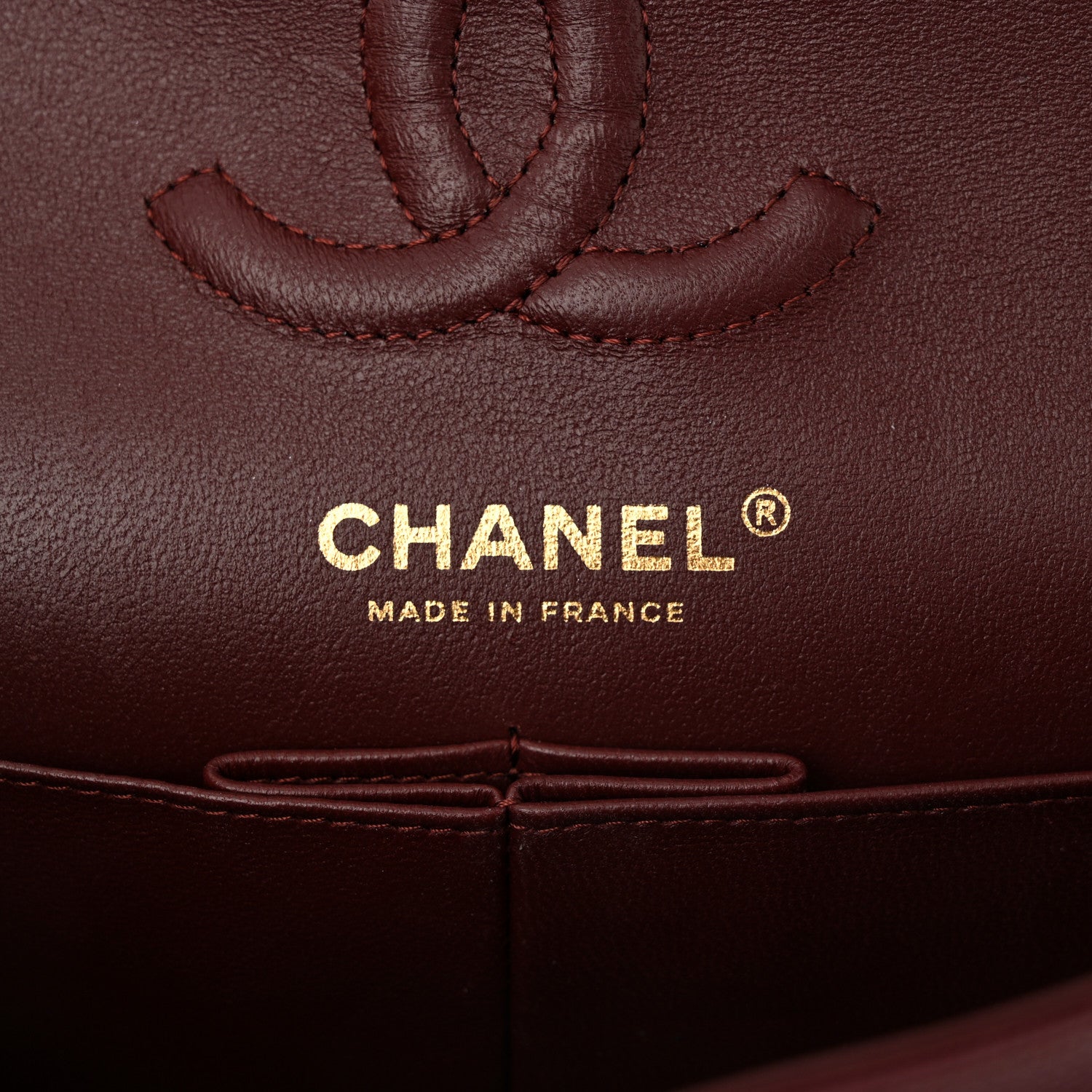 Chanel Caviar Quilted Small Double Flap Burgundy 6 of 13