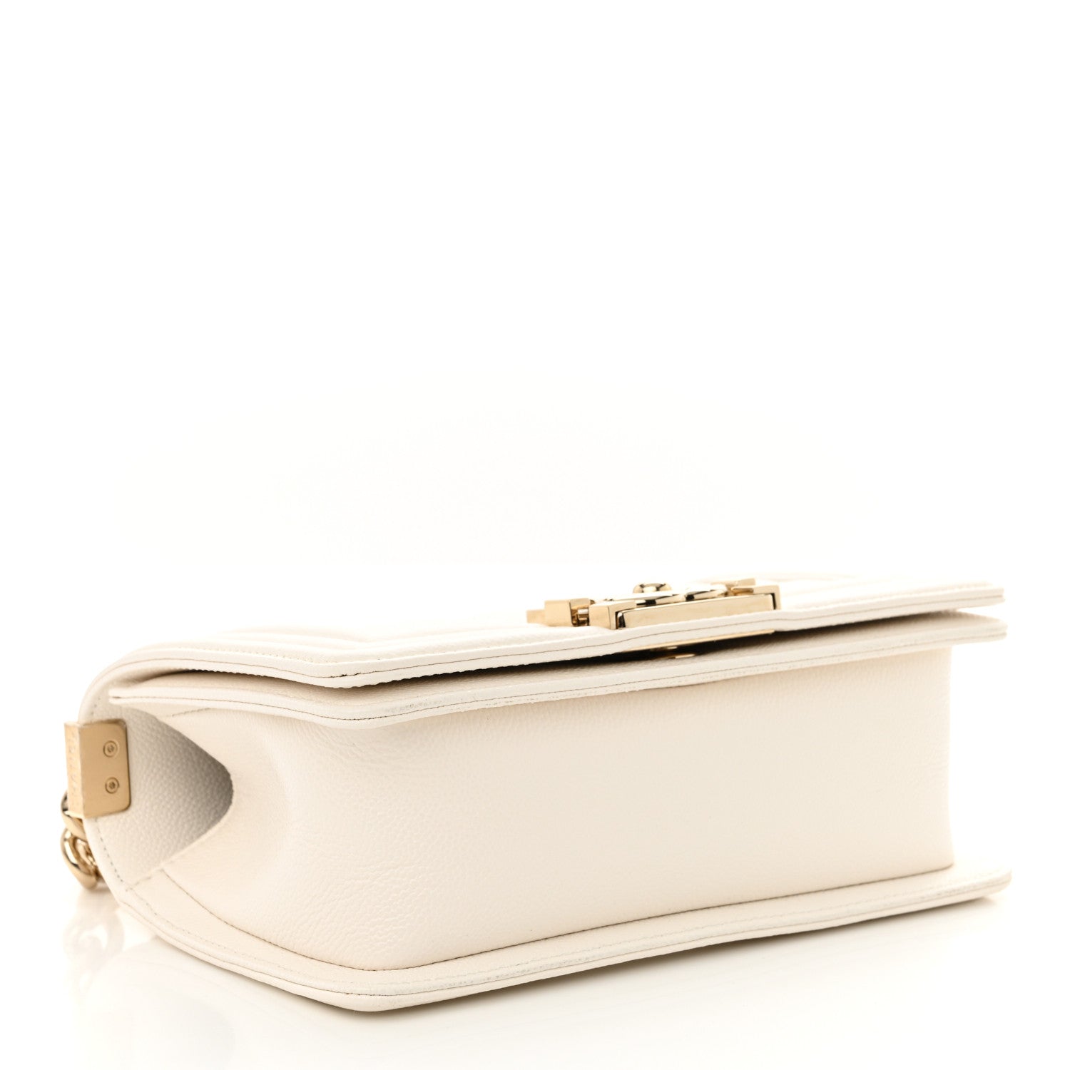 Chanel Caviar Quilted Small Boy Flap White 4 of 10