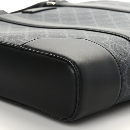 Gucci GG Supreme Monogram Appia Calfskin Web Briefcase Black 9 of 10
