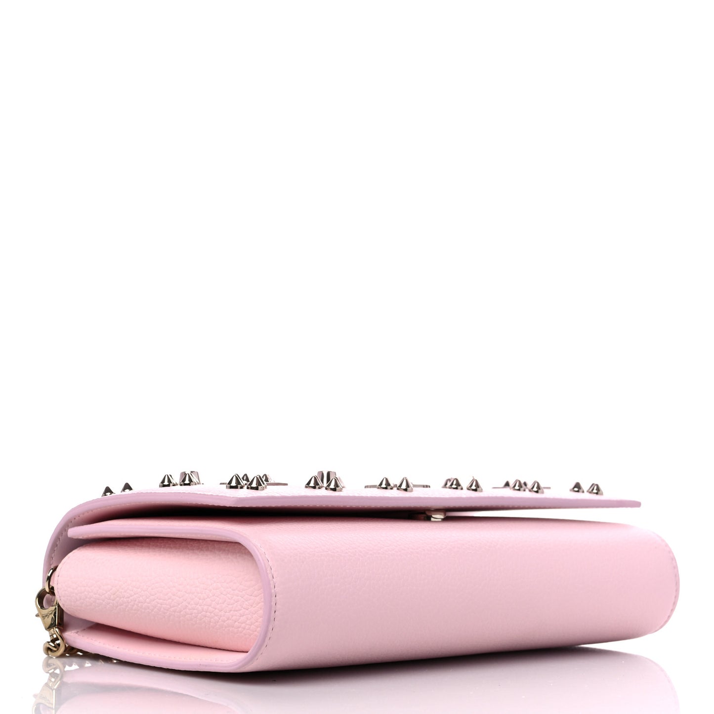 Calfskin Spikes Loubinthesky Paloma Clutch Ballerina