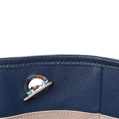 Chanel Glazed Calfskin Small Deauville Tote Blue 17 of 26