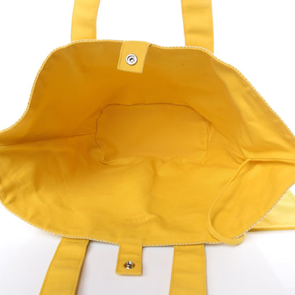 Hermes Canvas Panier De Plage Tote Yellow 6 of 13