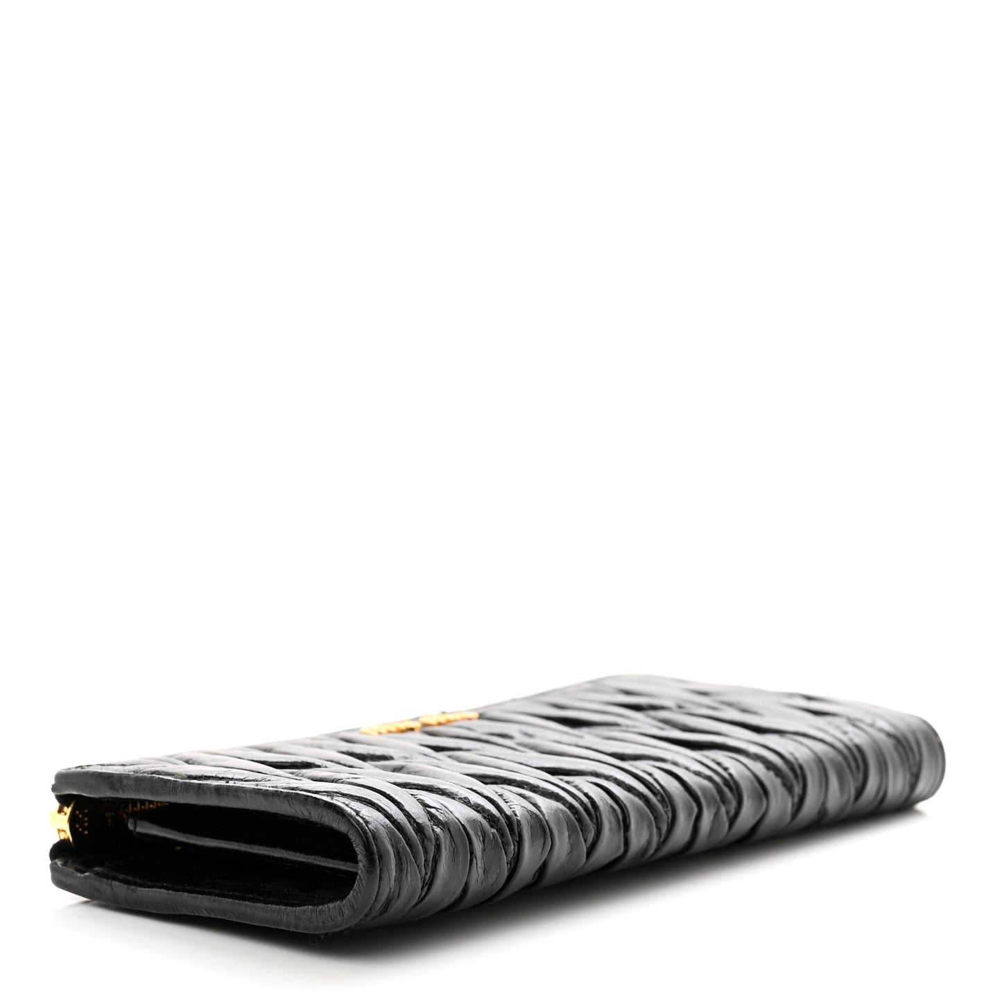 Matelasse Zip Around Wallet Black