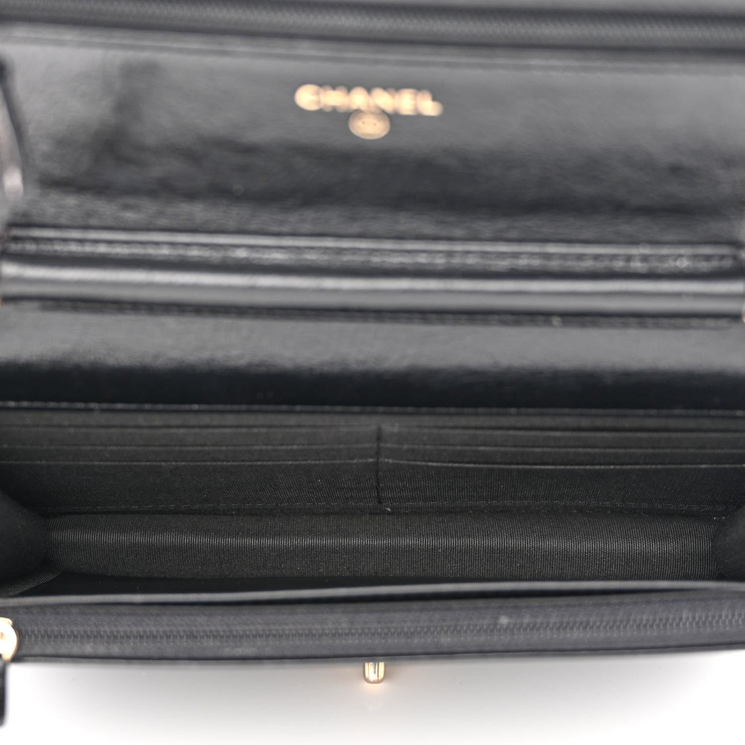 Chanel Aged Glazed Calfskin Stitched Golden Class CC Wallet on Chain WOC Black 5 of 13