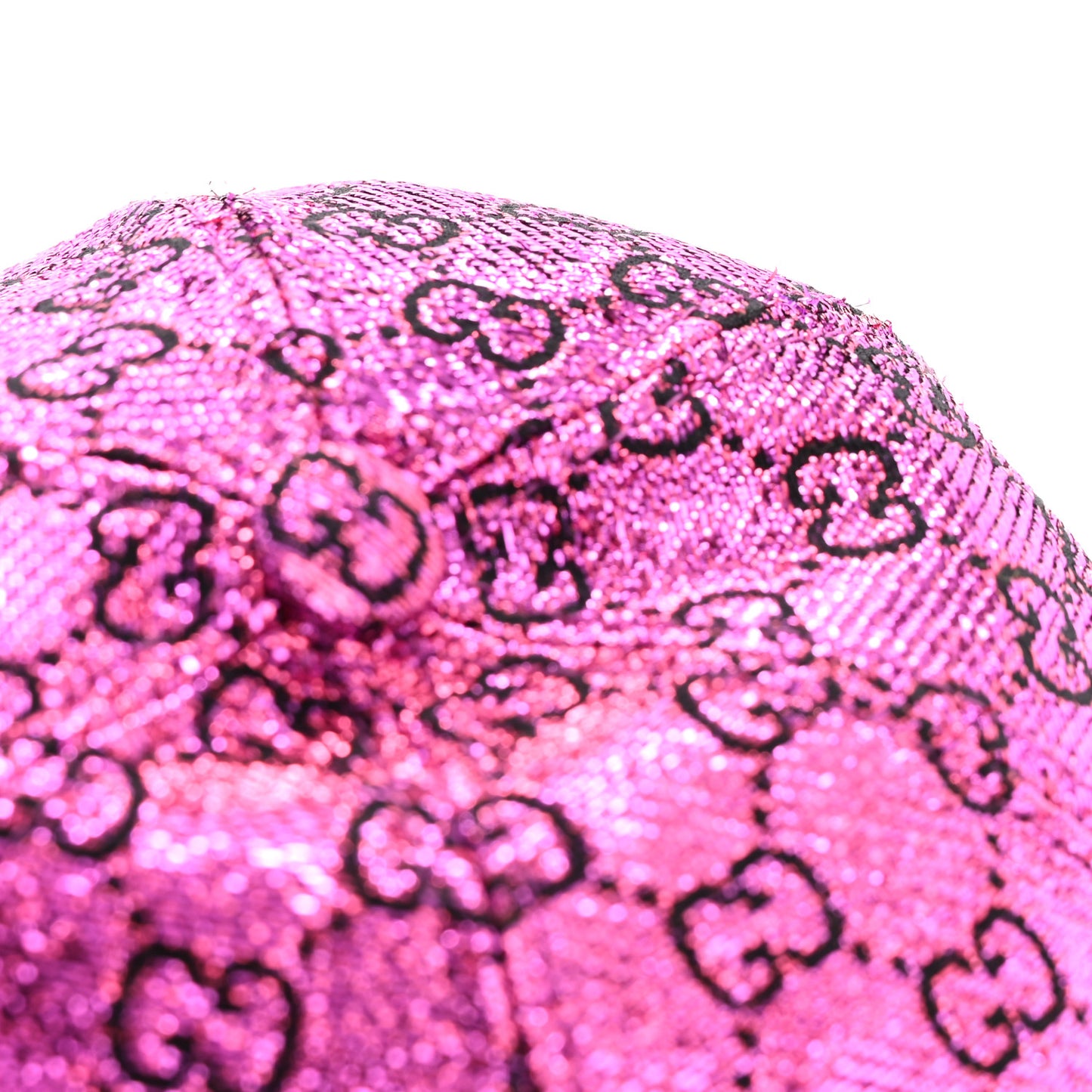 Silk Blend Jacquard Monogram Santa Barbara Baseball Hat M Fuxia Black