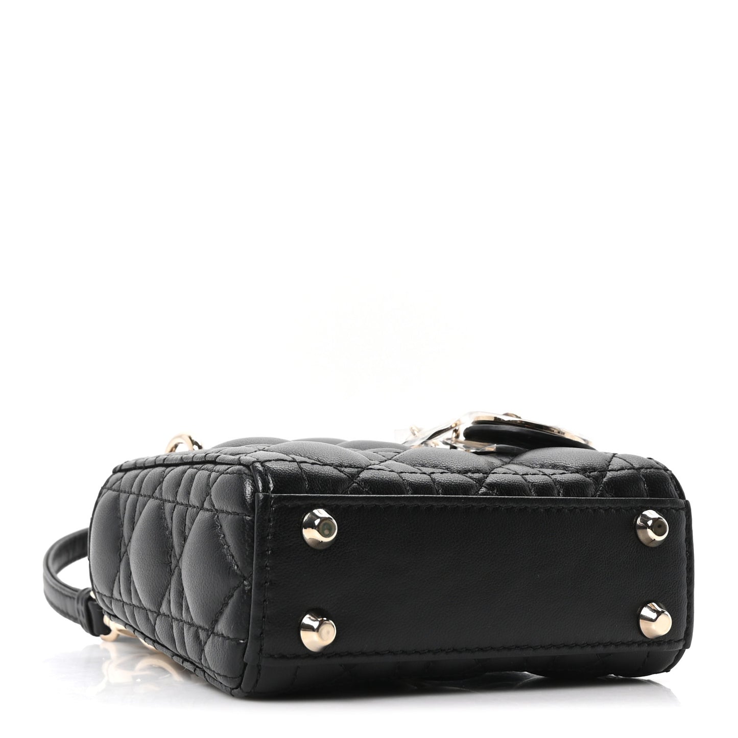 Lambskin Cannage Micro Lady Dior Black
