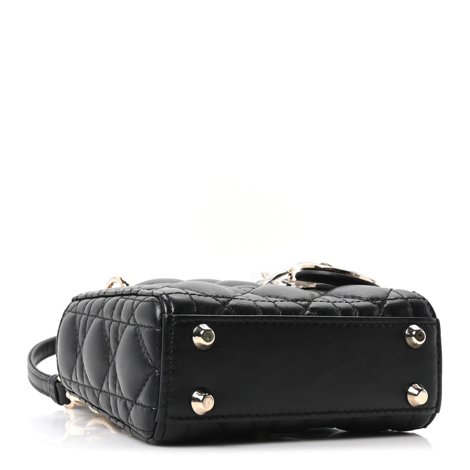 Christian Dior Lambskin Cannage Micro Lady Dior Black 4 of 11