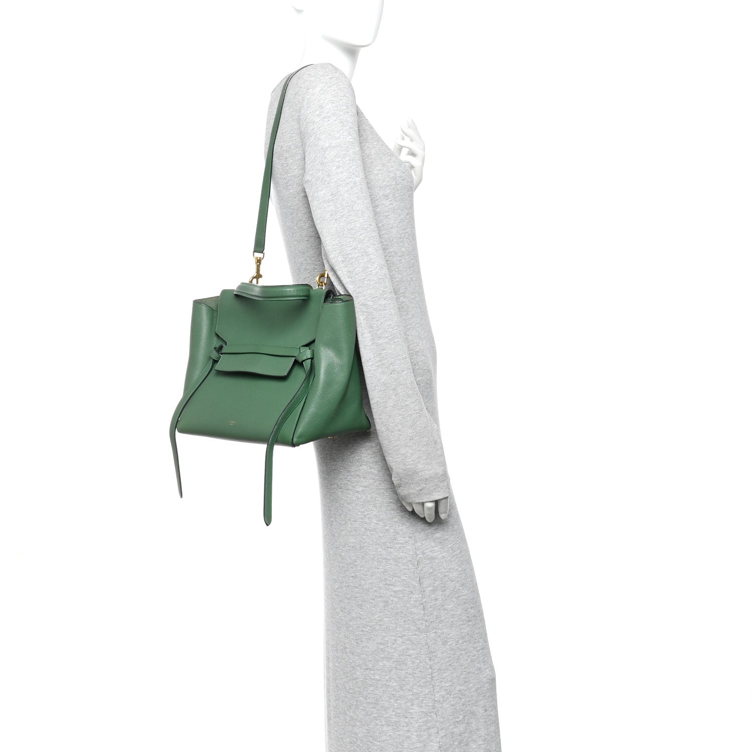 Celine Grained Calfskin Mini Belt Bag Mint 2 of 20