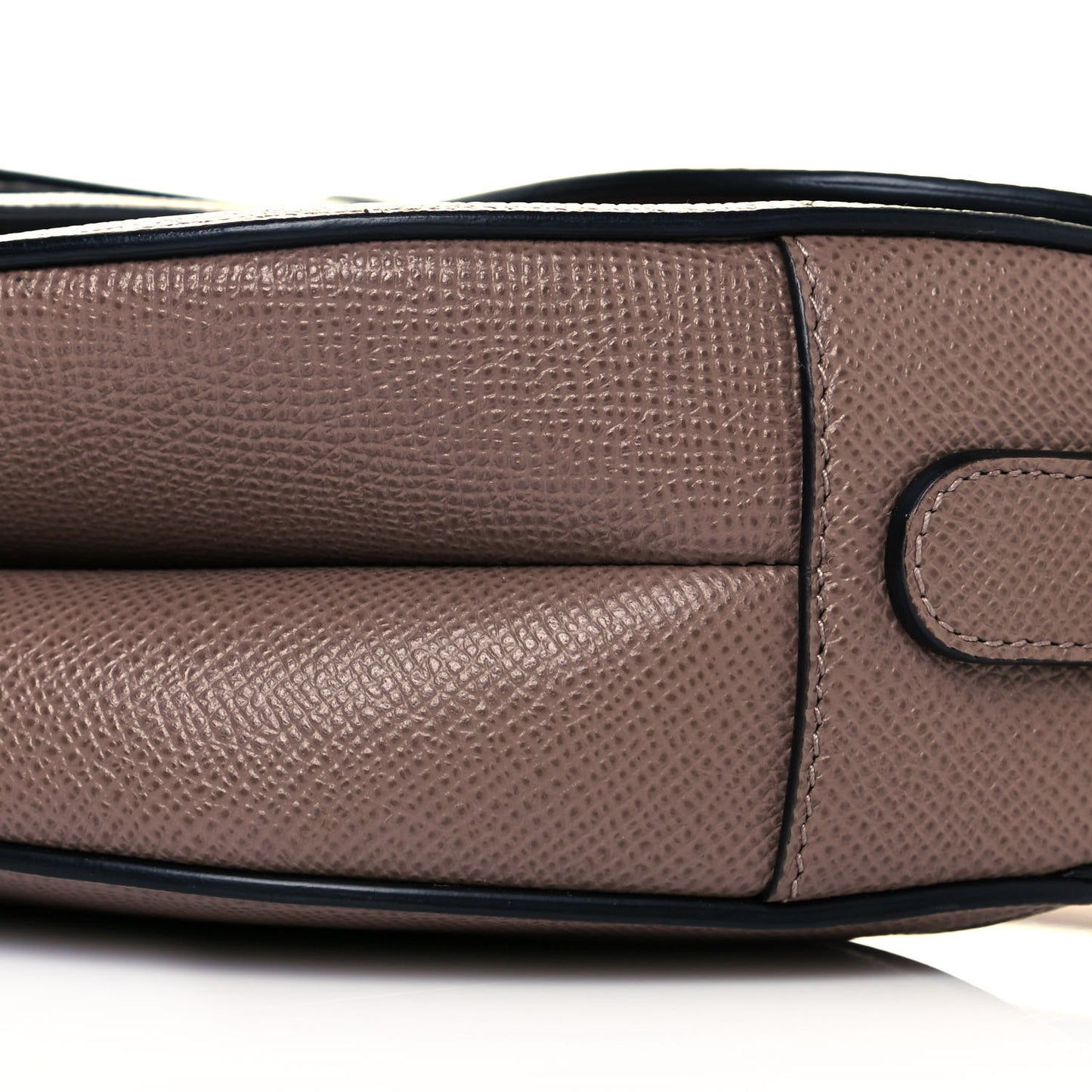 Grained Calfskin Saddle Bag Warm Taupe