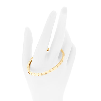 Roberto Coin 18K Yellow Gold Symphony Pois Moi Oval Bangle Bracelet 2 of 6