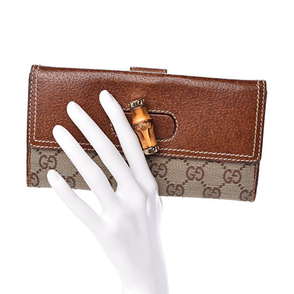 Gucci Monogram Bamboo Continental Wallet Brown 2 of 8
