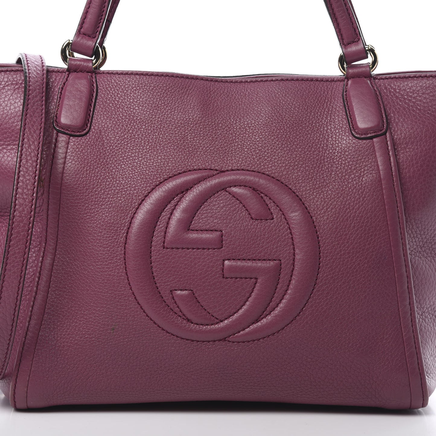 Pebbled Calfskin Small Soho Top Handle Bag Peonia Flower