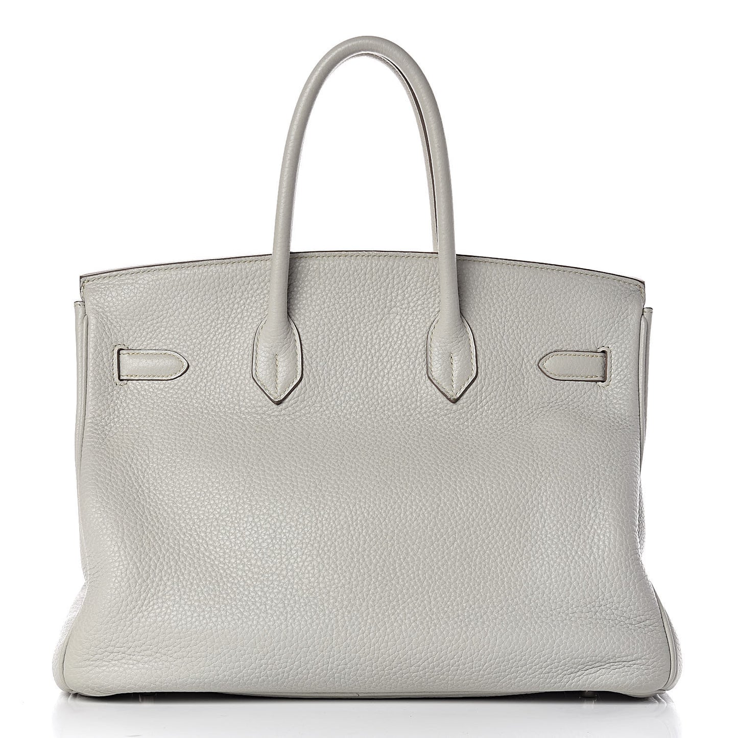 Taurillon Clemence Lizard Club Birkin 35 Gris Perle White Mykonos