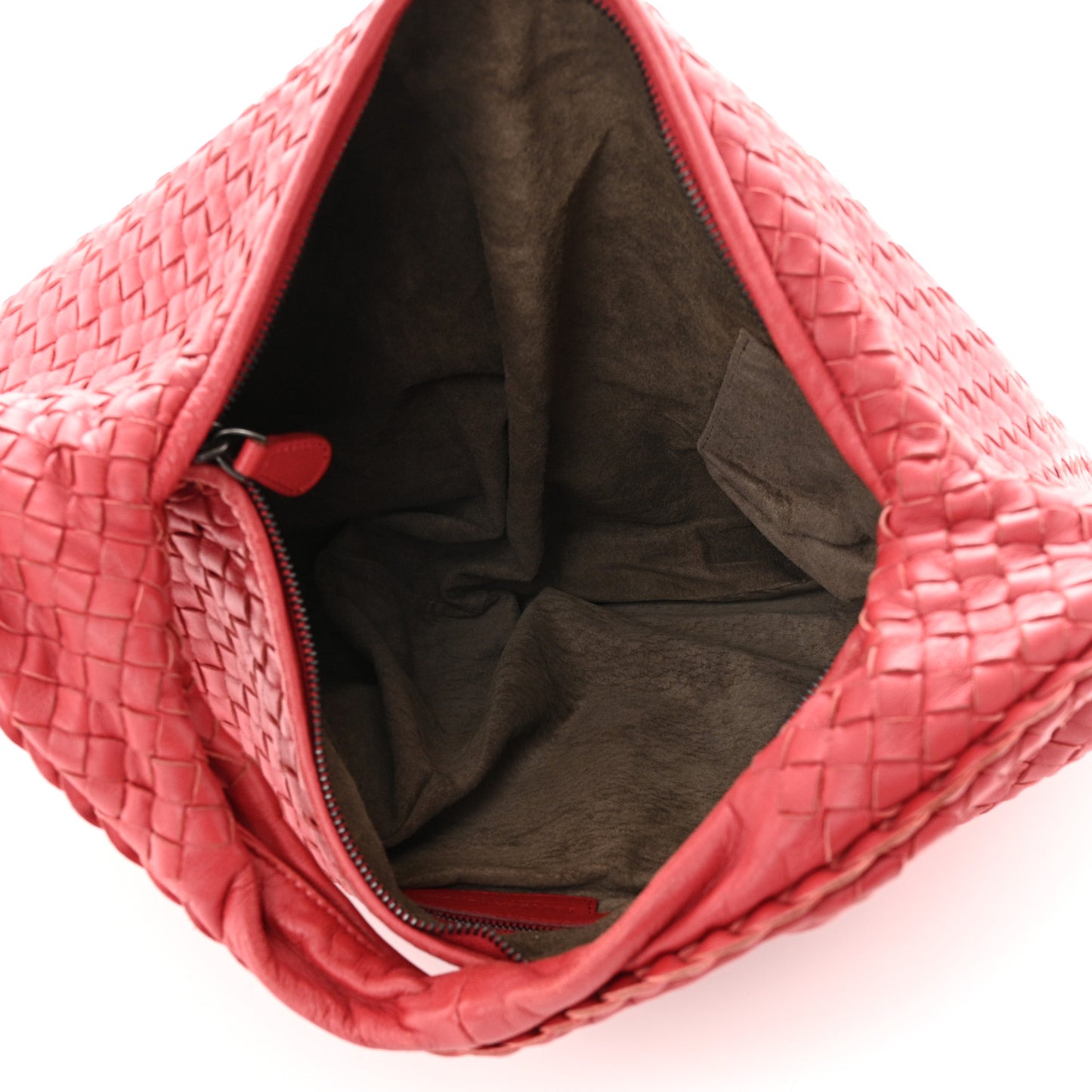 Nappa Intrecciato Large Veneta Hobo Brique