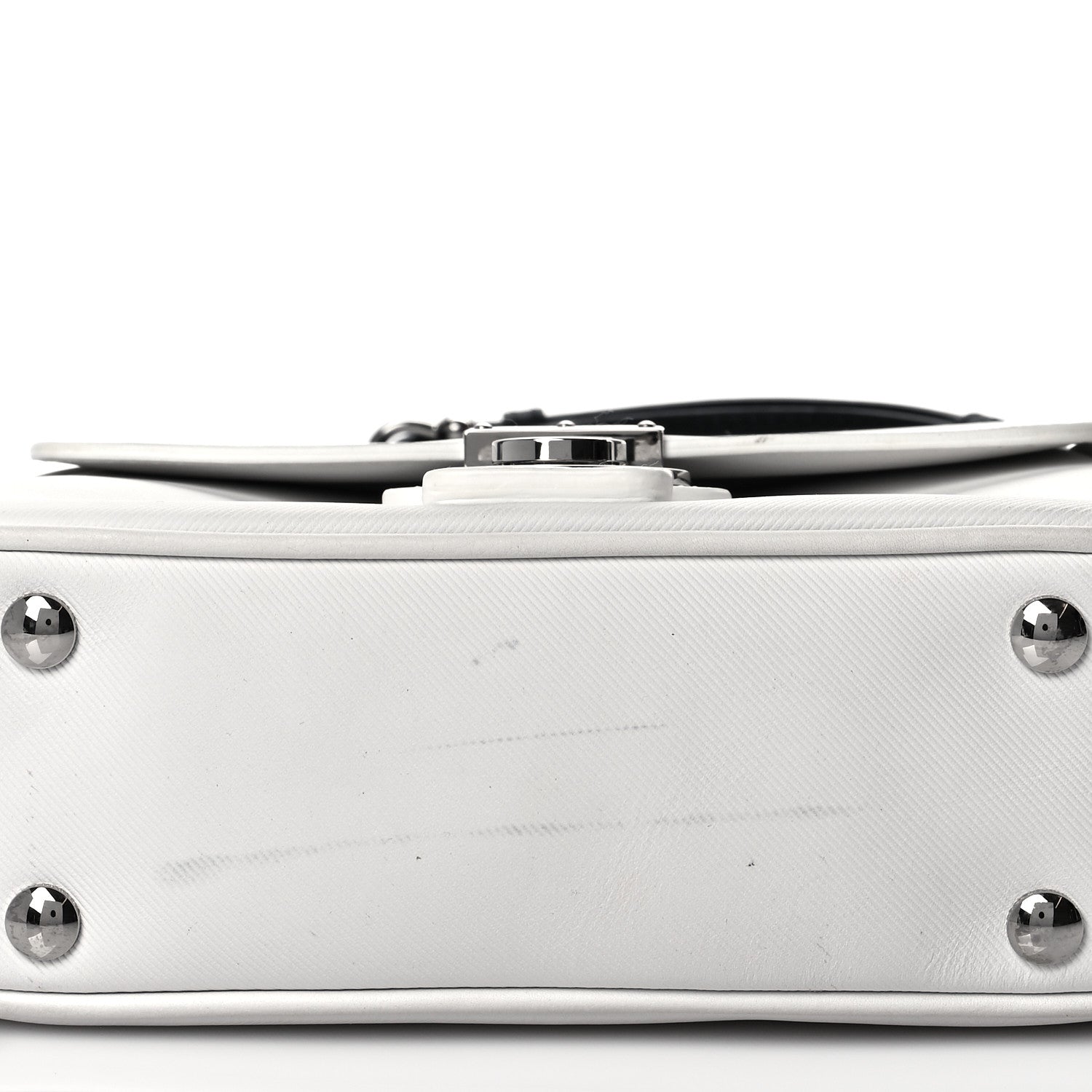 Burberry Trench Calfskin Small DK88 Top Handle Bag White Black 12 of 12