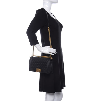 Chanel Caviar Quilted Medium Boy Flap Black 2 of 11