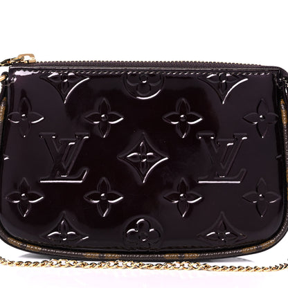 Louis Vuitton Vernis Monogram Mini Pochette Accessories Amarante 7 of 10