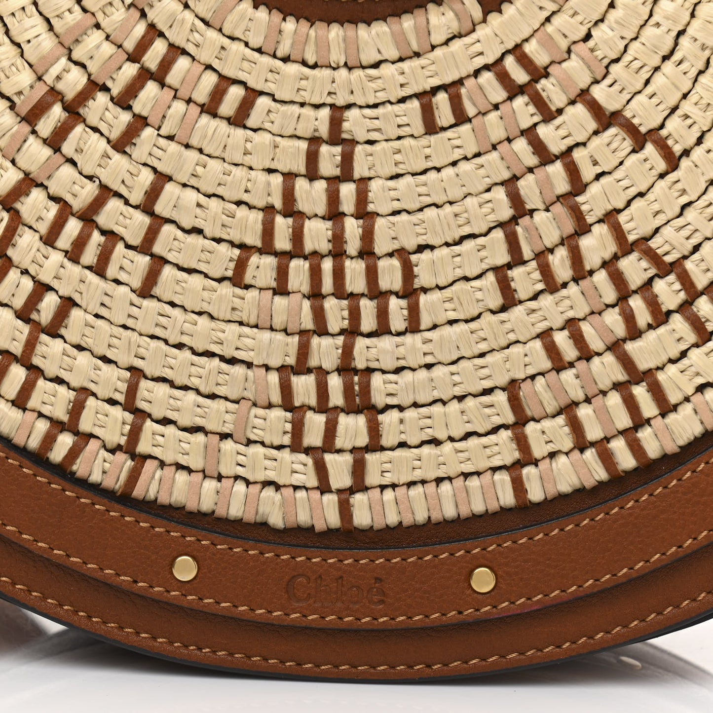 Calfskin Suede Raffia Medium Pixie Bag Caramel