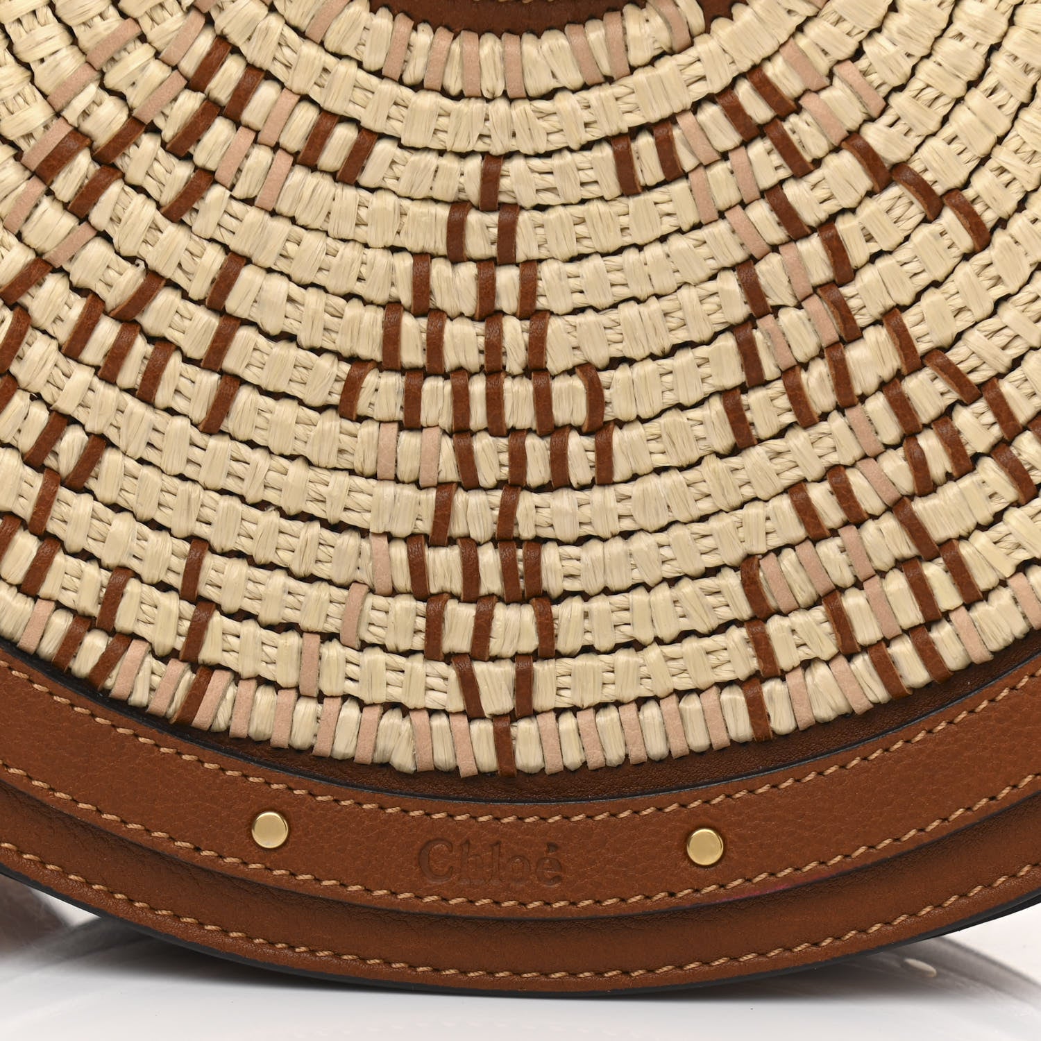Chloe Calfskin Suede Raffia Medium Pixie Bag Caramel 8 of 12