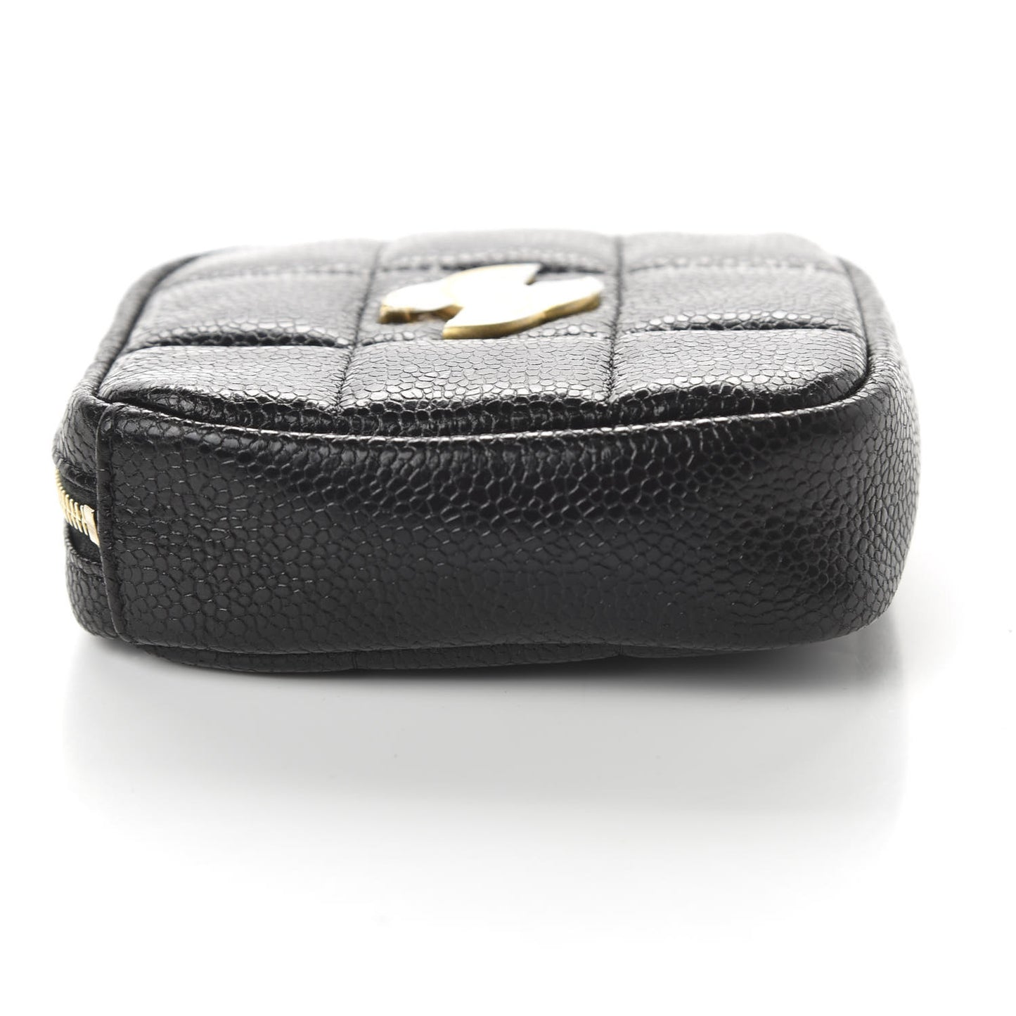 Caviar Quilted Coin Purse Belt Bag Black