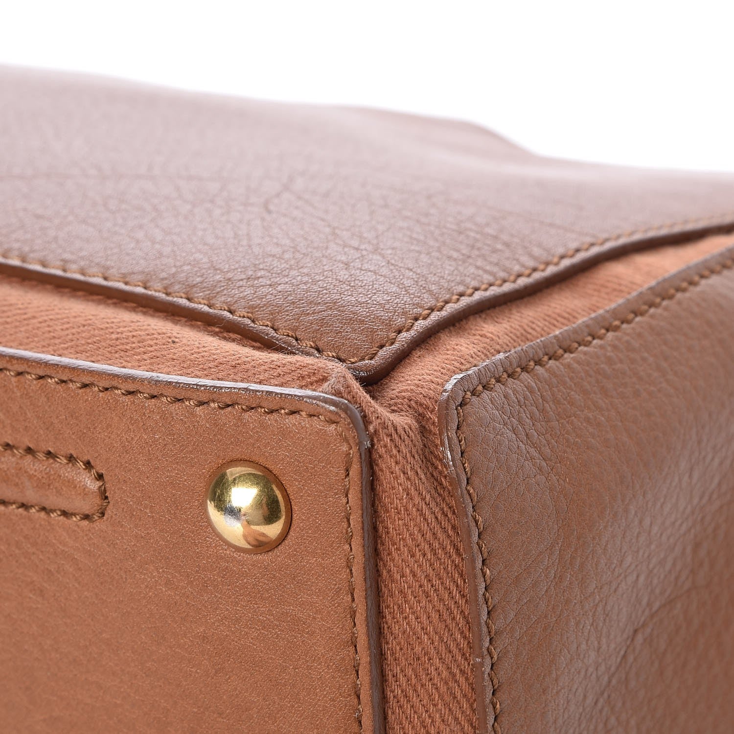 Saint Laurent Calfskin Canvas Medium Muse Two Brown 12 of 12