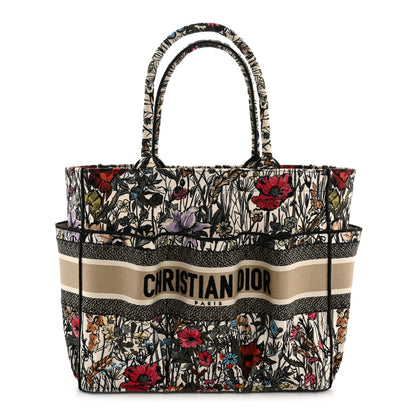 Christian Dior Canvas Embroidered Mille Fleurs Catherine Tote Multicolor 1 of 13