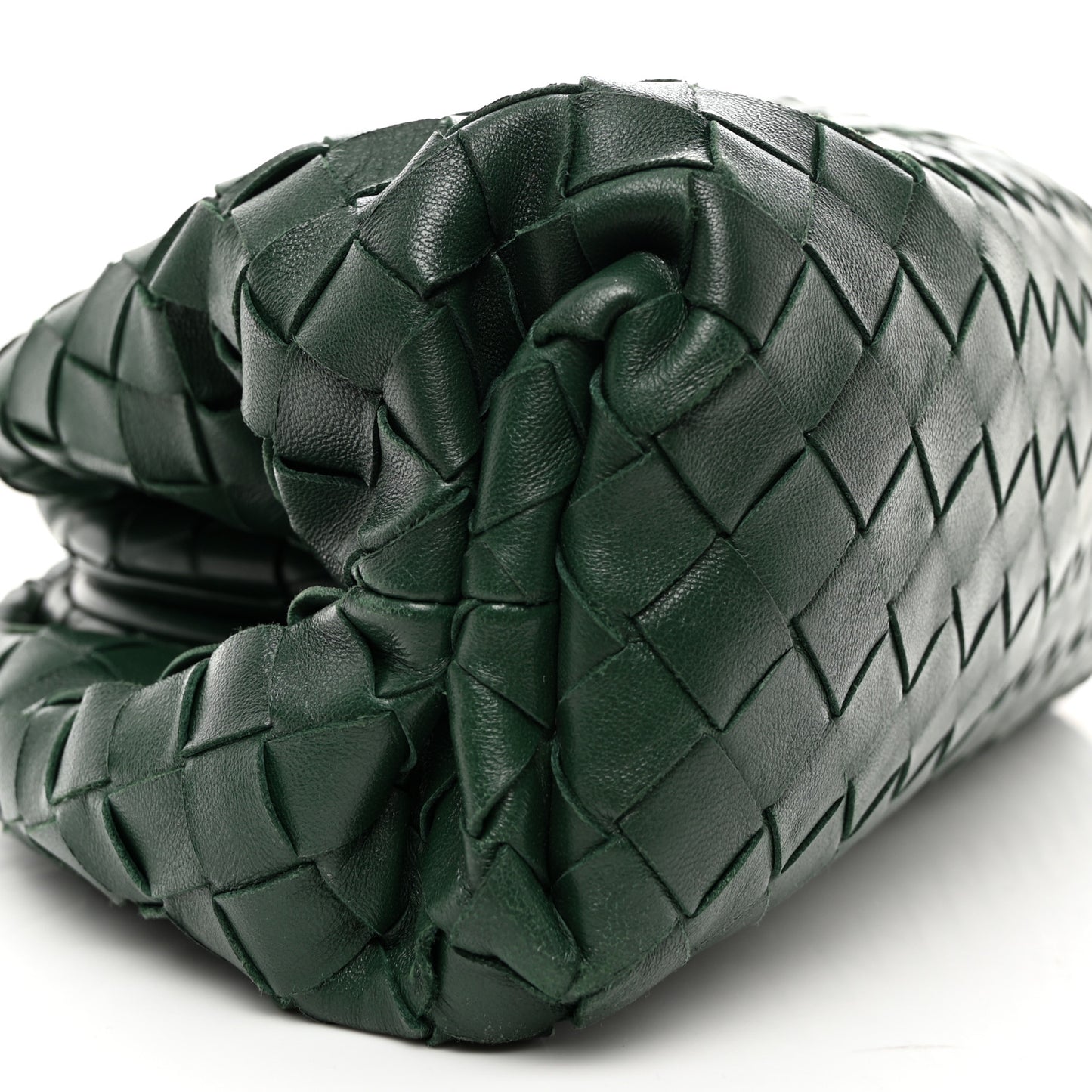 BOTTEGA VENETA Nappa Maxi Intrecciato The Pouch Oversized Clutch Raintree