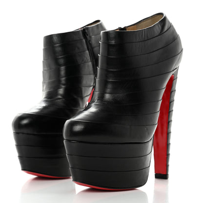 Christian Louboutin Patent Calfskin 160 Platform Ankle Booties 36.5 Black 3 of 8