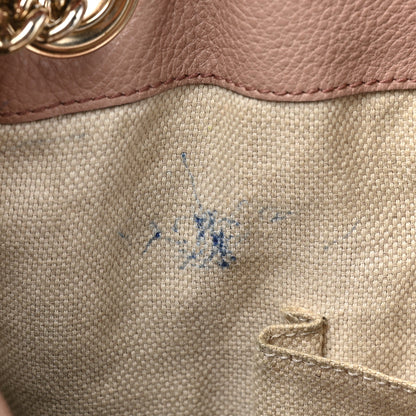 Gucci Pebbled Calfskin Medium Soho Chain Shoulder Bag Dark Cipria 12 of 21