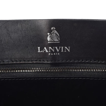 Lanvin Hammered Calfskin Medium Happy Edgy Shoulder Bag Black 7 of 8