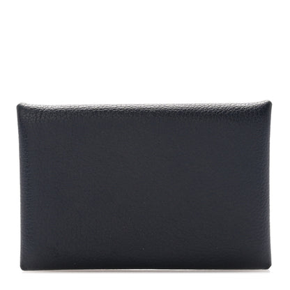 Hermes Evercolor Calvi Card Case Bleu Nuit 1 of 8