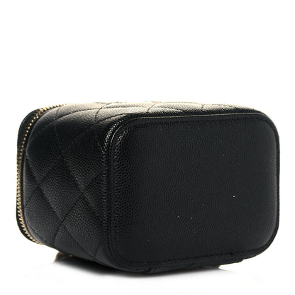 Chanel Caviar Quilted Mini Vanity Case With Chain Black 4 of 15