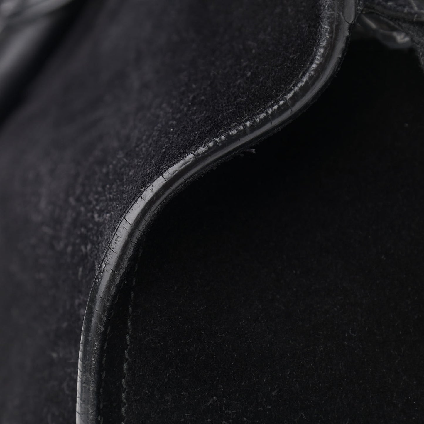 Suede Small Classic Y Cabas Black