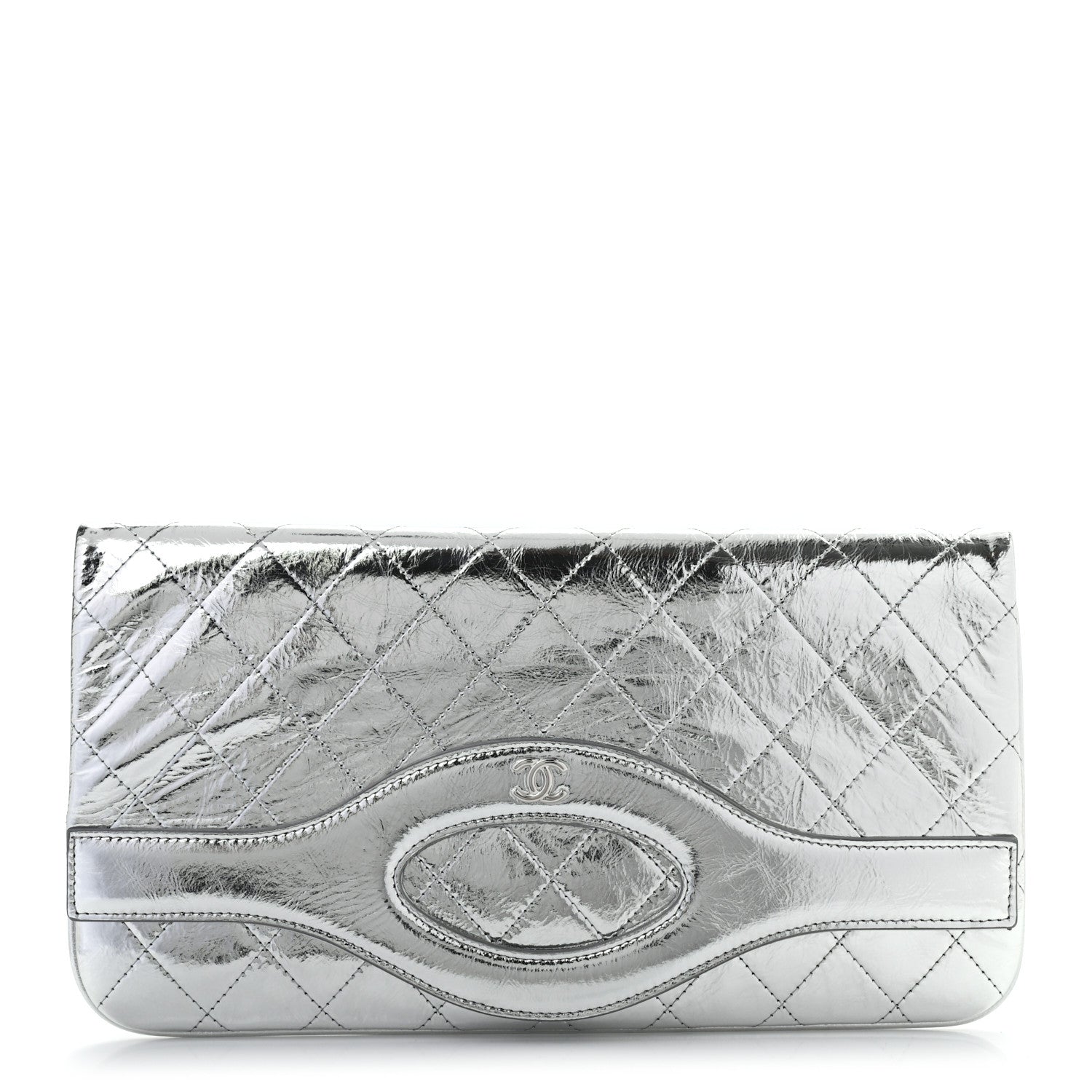 Chanel Metallic Crumpled Calfskin Small 31 Pouch Silver 1 of 7