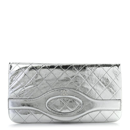 Chanel Metallic Crumpled Calfskin Small 31 Pouch Silver 1 of 7