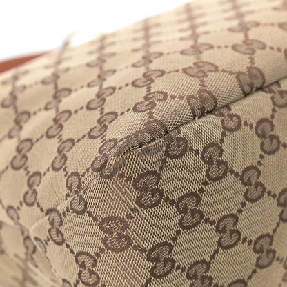 Gucci Monogram Medium Horsebit Chain Hobo Light Brown 10 of 14