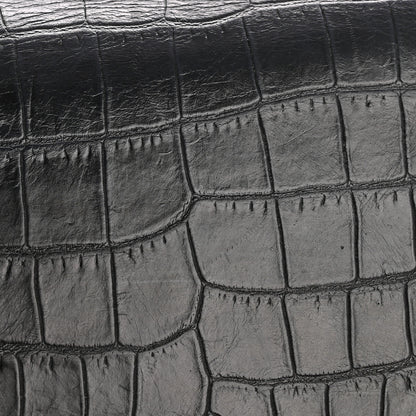 Saint Laurent Calfskin Crocodile Embossed Medium Classic Monogram Kate Tassel Satchel Black 13 of 14