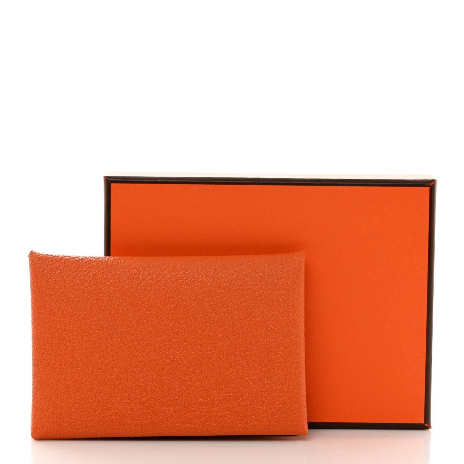 Hermes Chevre Calvi Card Case Orange 8 of 8