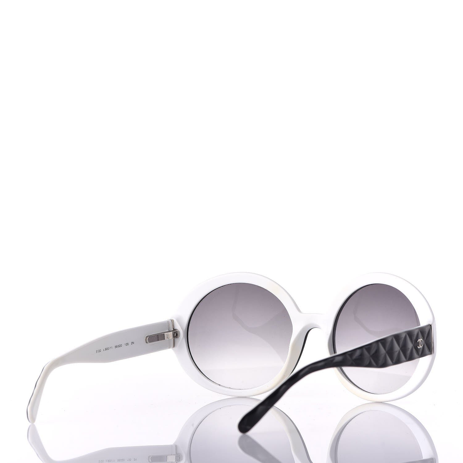 Chanel Quilted CC Mod Sunglasses 5120 Black White 4 of 8