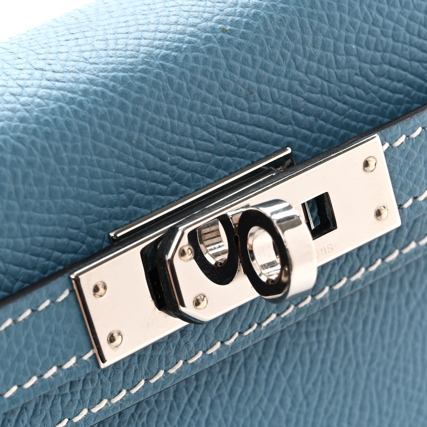 Hermes Epsom Mini Kelly Sellier 20 New Blue Jean 13 of 14