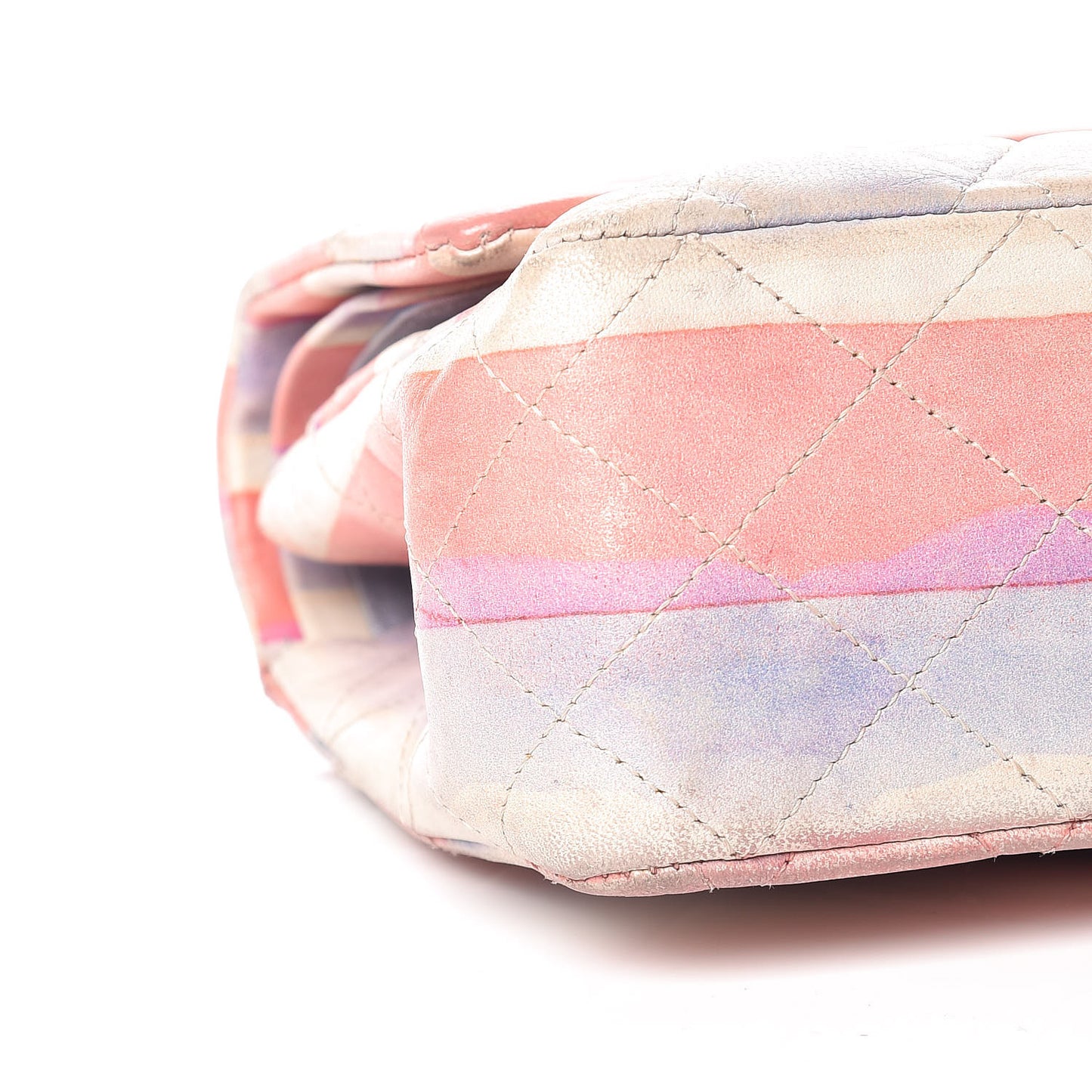 Lambskin Quilted Medium Double Flap Multicolor