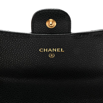 Chanel Caviar Quilted Large Gusset Flap Wallet Black 6 of 9