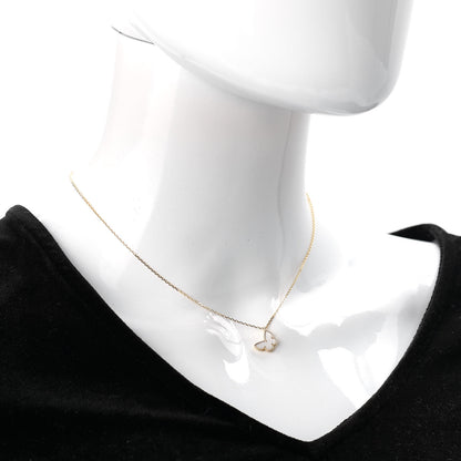 Van Cleef & Arpels 18K Yellow Gold Mother of Pearl Sweet Alhambra Butterfly Pendant Necklace 2 of 8