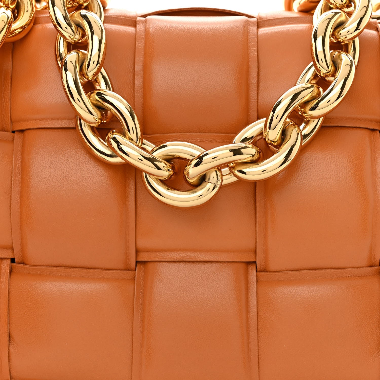 Bottega Veneta Lambskin Maxi Intreccio Padded Chain Cassette Crossbody Bag Clay 8 of 10