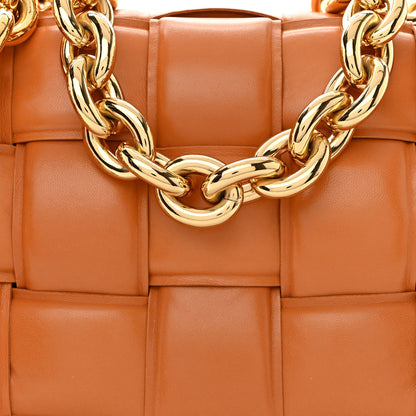 Bottega Veneta Lambskin Maxi Intreccio Padded Chain Cassette Crossbody Bag Clay 8 of 10