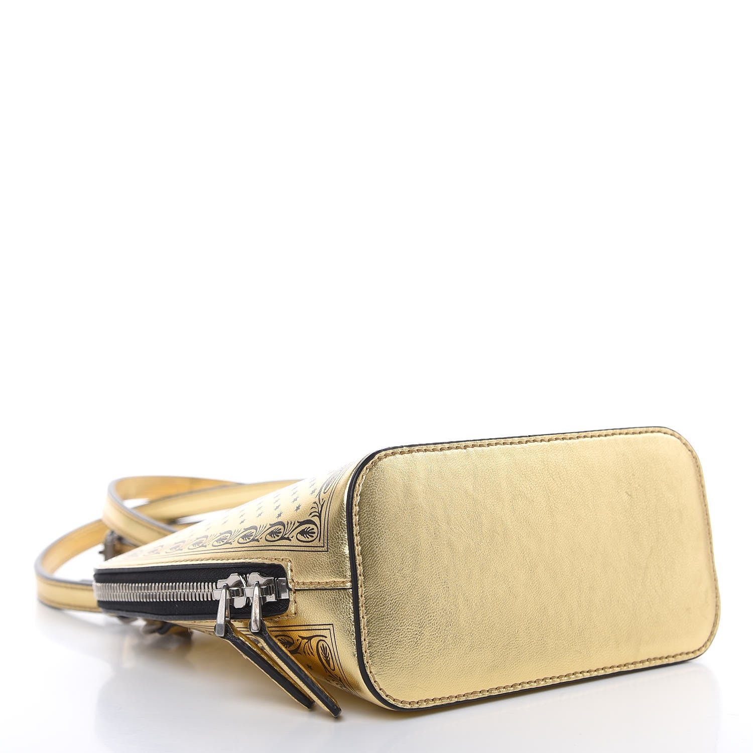 Gucci X SEGA Calfskin GUCCY Stars Mini Dome Shoulder Bag Gold 4 of 13