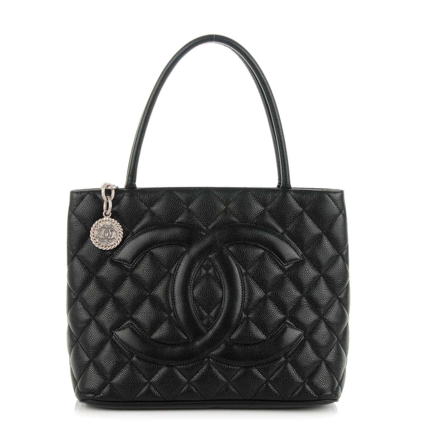 Chanel Caviar Quilted Medallion Tote Black 1 of 7